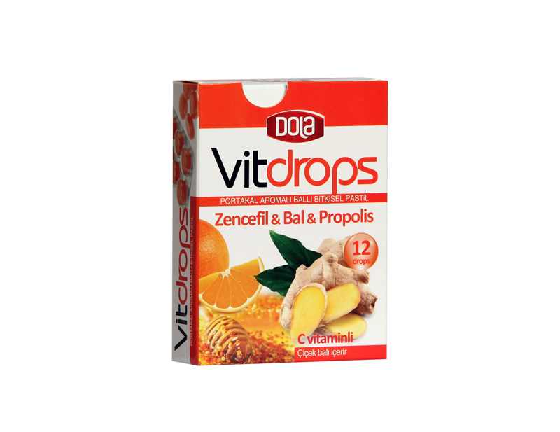 Dola Vitdrops Zencefil Bal 30 g Boğaz Pastili