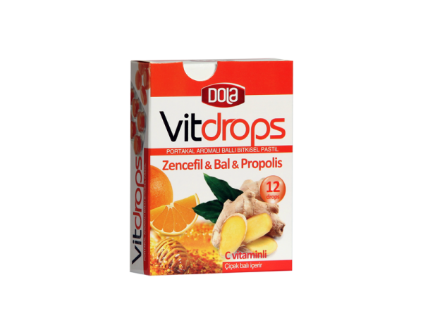 Dola Vitdrops Zencefil Bal 30 g Boğaz Pastili