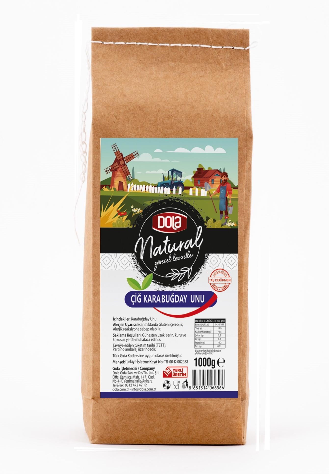 Dola Natural Çiğ Karabuğday Unu 1 Kg