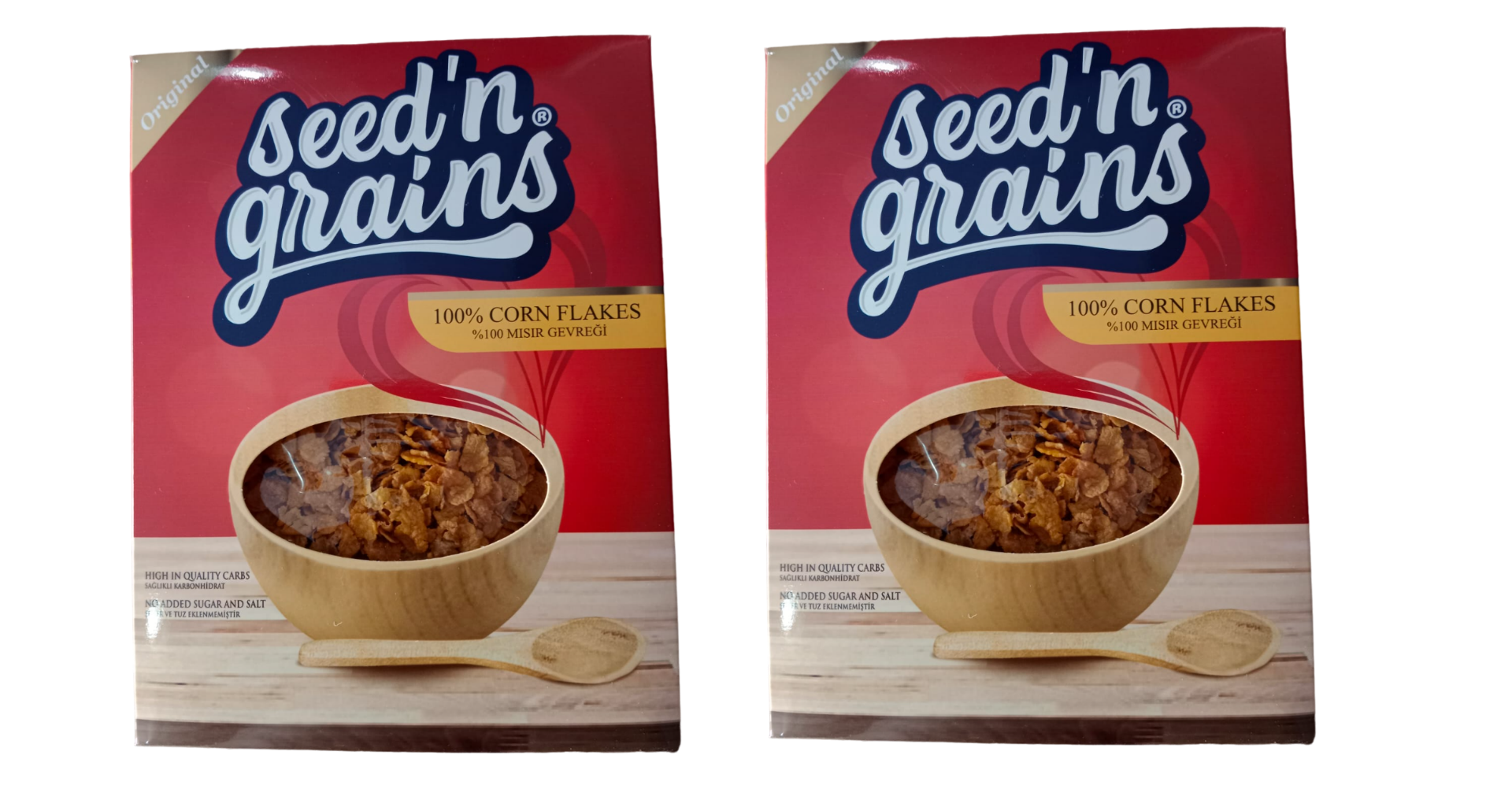 Seed'n Grains Şekersiz Corn Flakes Mısır Gevreği 300 g 2 Adet