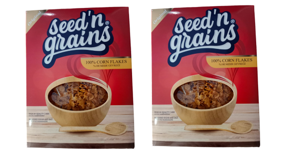 Seed'n Grains Şekersiz Corn Flakes Mısır Gevreği 300 g 2 Adet