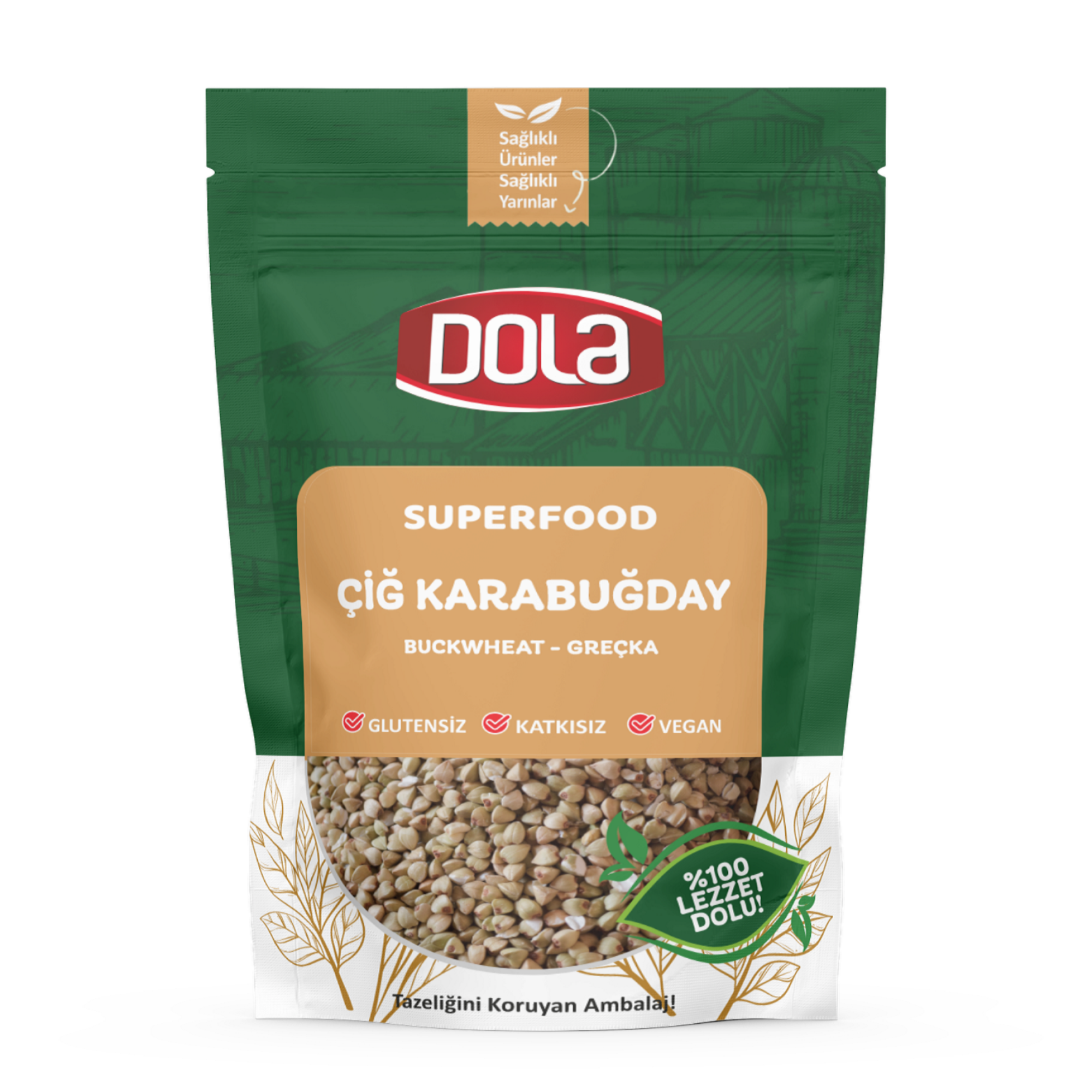 Dola Glutensiz Çiğ Karabuğday Tane 400 gr Greçka