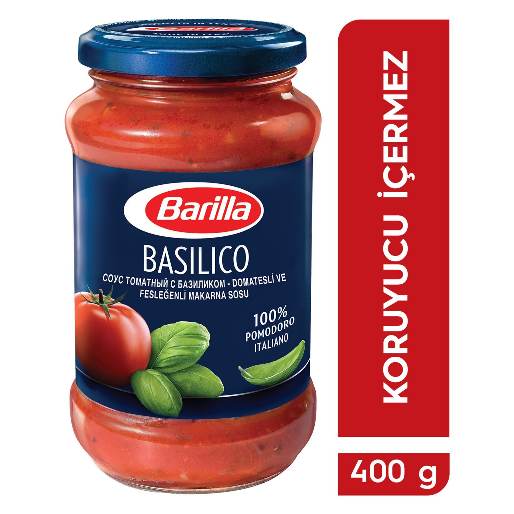 Barilla Basilico Domatesli ve Fesleğenli Makarna Sosu 400 G Glutensiz