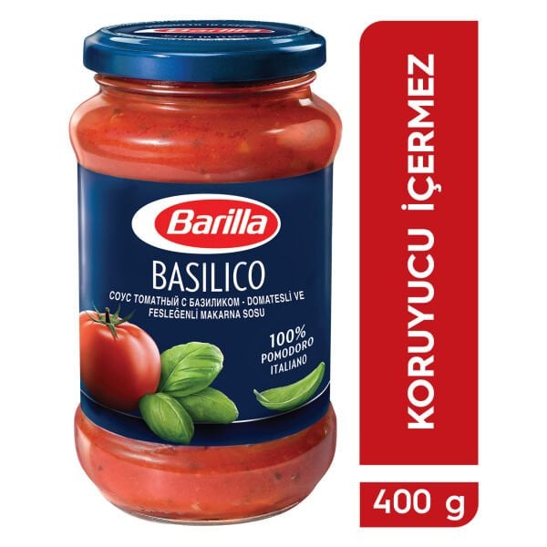 Barilla Basilico Domatesli ve Fesleğenli Makarna Sosu 400 G Glutensiz
