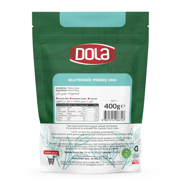 Dola Glutensiz Pirinç Unu 400 gr