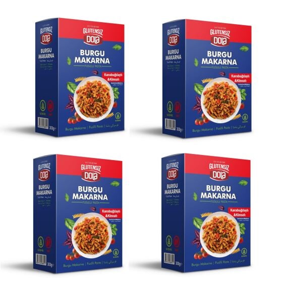 Dola Glutensiz Burgu Makarna 300 g 4 Adet Karabuğdaylı ve Kinoalı