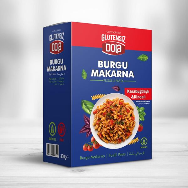 Dola Glutensiz Burgu Makarna 300 g 4 Adet Karabuğdaylı ve Kinoalı