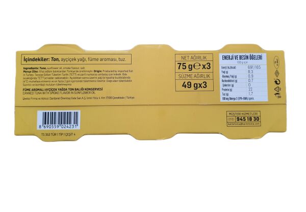 Fiyat Cüz'i Kalite Tonla Ekonomik Ton Balığı 75gX3
