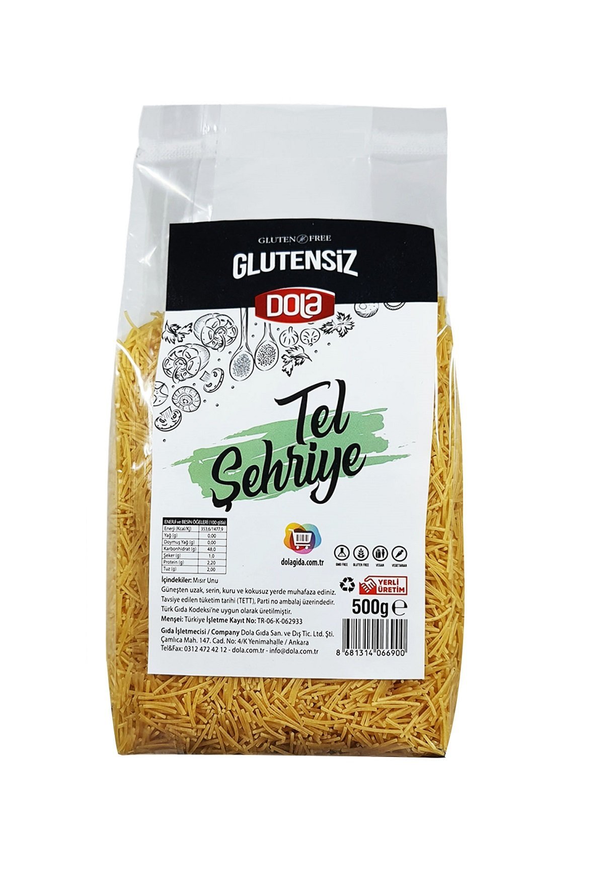 Dola Glutensiz Makarna Tel Şehriye 500 g