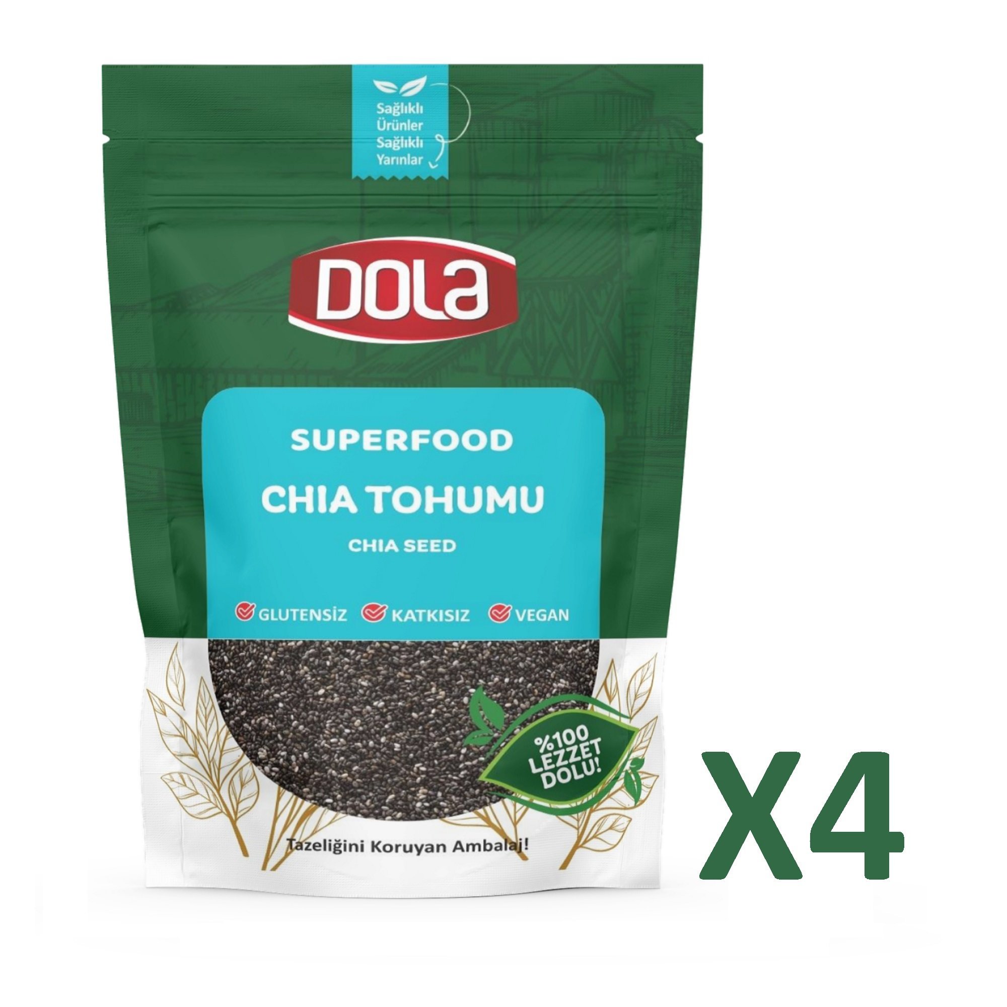 Dola Glutensiz Chia Tohumu 400g X 4 adet
