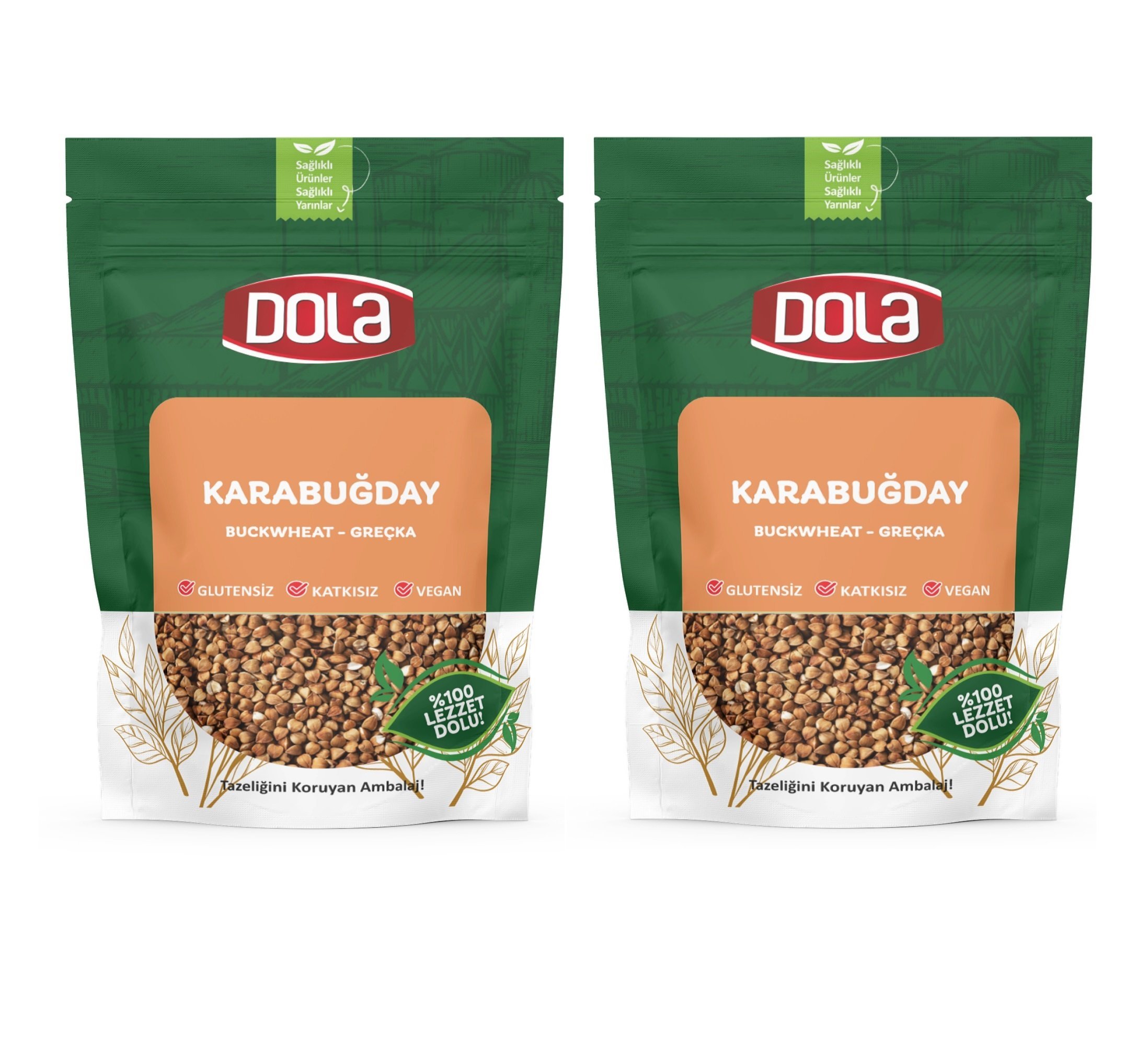 Dola Glutensiz Karabuğday Tane 400 g 2 Adet Kavrulmuş Greçka