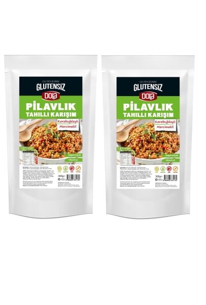 Dola Glutensiz Tahıllı Pilavlık Bulgur 400 gr 2 Adet Karabuğdaylı Mercimekli Karışımı