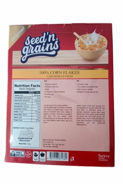 Şekersiz Corn Flakes 300 Gr