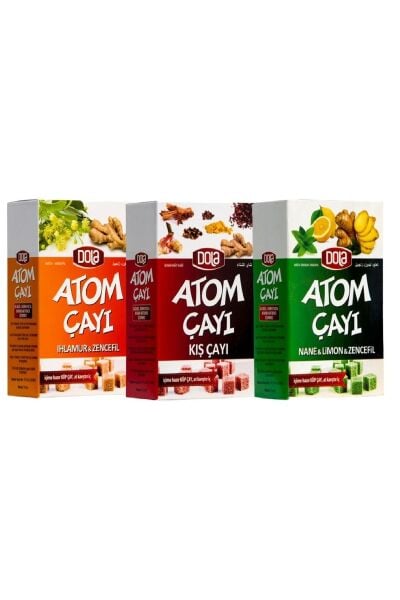 Atom Çayı 4'lü Paket Kış Çayı-nane Limon-ıhlamur ve Nar Çayı