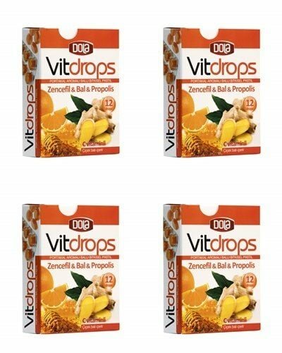 Dola Vitdrops Boğaz Pastili Zencefil Bal 4 adet
