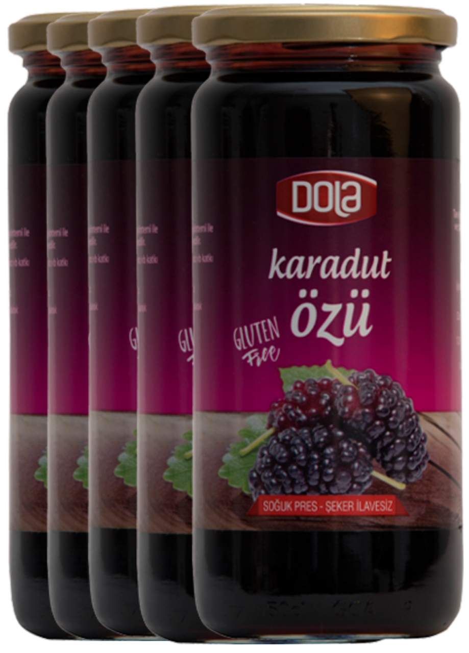 Dola Karadut Özü 640 g 5 Adet Glutensiz, Soğuk Pres, Şeker İlavesiz