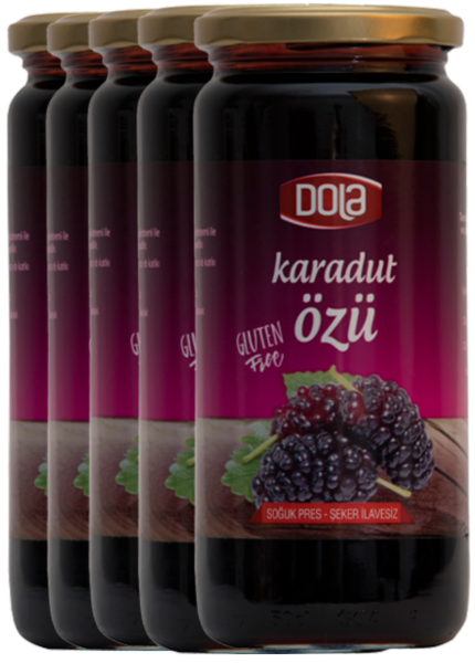 Dola Karadut Özü 640 g 5 Adet Glutensiz, Soğuk Pres, Şeker İlavesiz