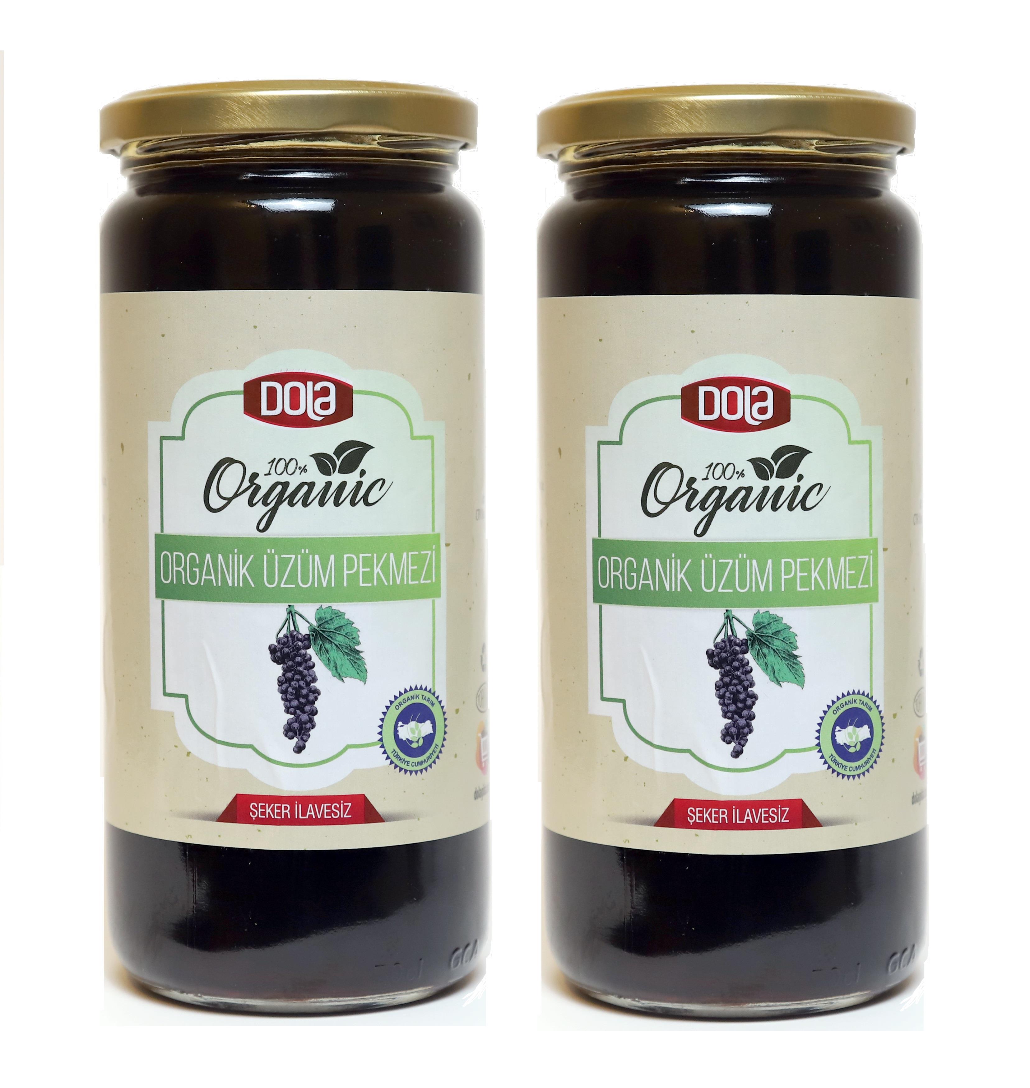 Dola Organik Üzüm Pekmezi 620 g 2 Adet Soğuk Pres, Şeker İlavesiz.