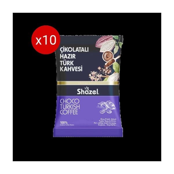 Shazel Çikolatalı Hazır Türk Kahvesi- 100 gr X10