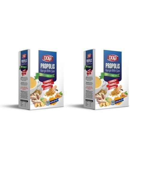 Dola Propolis Karışık Bitki Çayı 150 g 2 Adet Çinko ve C vitamini İlaveli 50 Pratik Küp Atom Çay