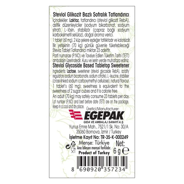 Takita Stevia 100 Tablet 6 gr