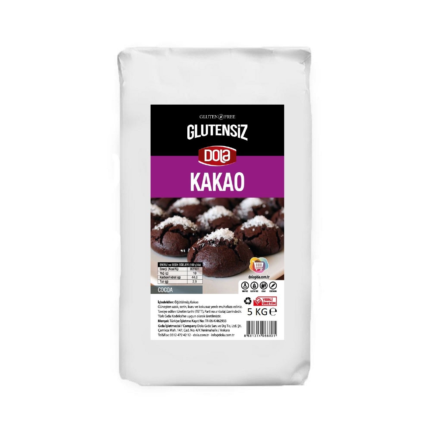 Dola Glutensiz Kakao 5 kg