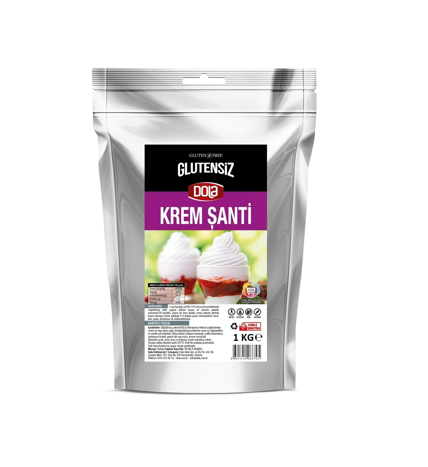 Dola Glutensiz Krem Şanti 1Kg