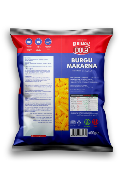 Dola Glutensiz Burgu Makarna 400 Gr.