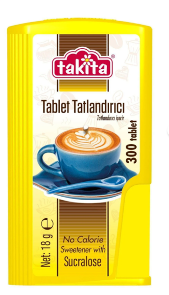 Takita Tablet Tatlandırıcı 300 Tablet Kalorisiz