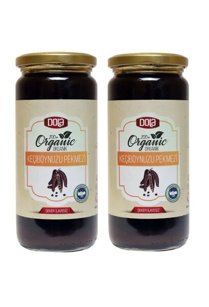 Dola Organik Keçiboynuzu Pekmezi 620 g 2 Adet Soğuk Pres, Şeker İlavesiz.