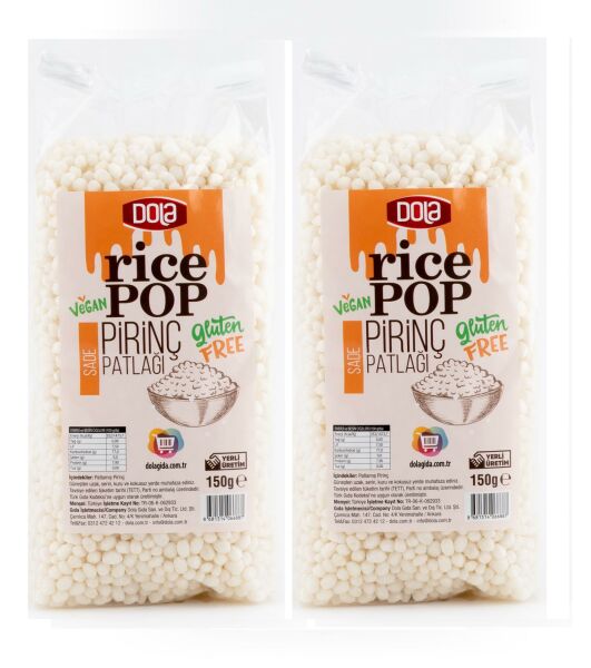 Dola Pirinç Patlağı Rice Pop Sade 150 gr 2 Adet