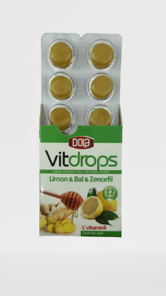 Dola Vitdrops Boğaz Pastili & Atom Çay Paketi 3'lü Set