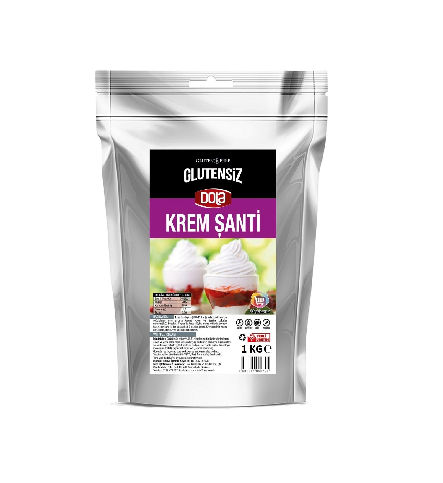 Dola Glutensiz Krem Şanti 1 kg
