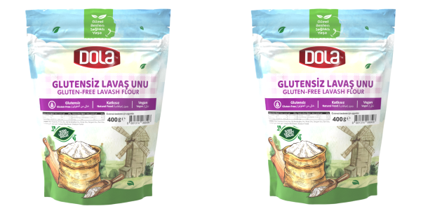 Dola Glutensiz Lavaş Unu 400 gr 2 Adet