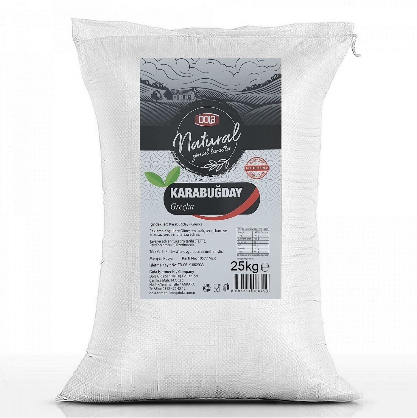 Dola Glutensiz Kavrulmuş Karabuğday Tane 25 kg