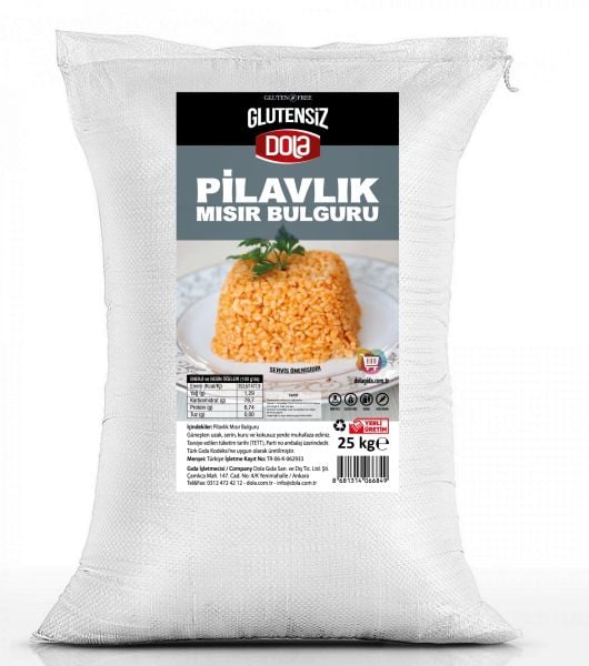 Dola Glutensiz Pilavlık Mısır Bulguru 25 kg