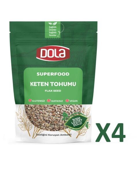 Dola Glutensiz Keten Tohumu 400 Gr 4 Adet