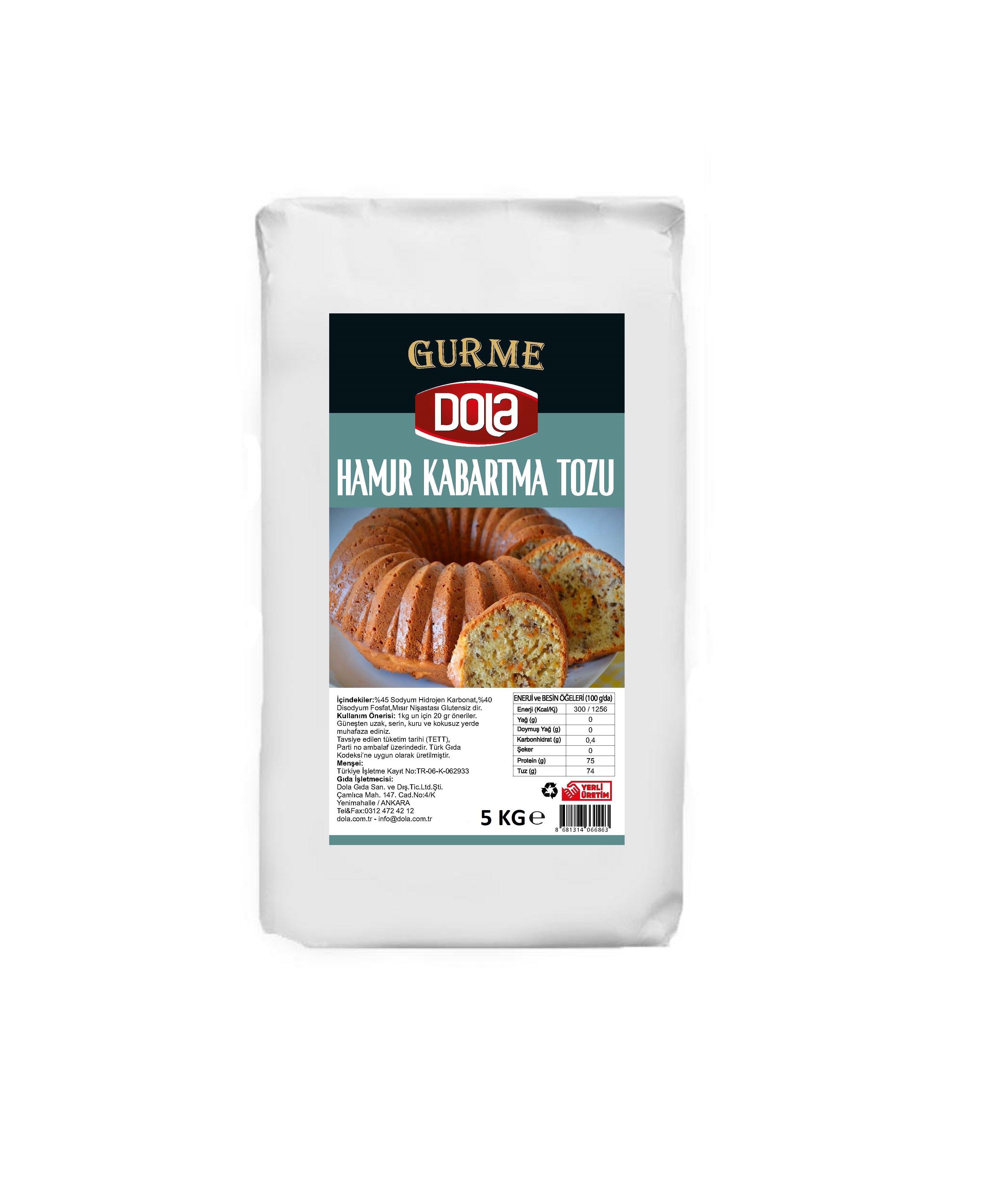Dola Glutensiz Hamur Kabartma Tozu 5 Kg