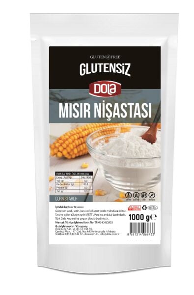 Dola Glutensiz Mısır Nişastası 1 kg
