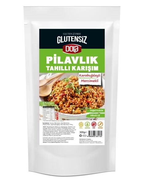 Dola Glutensiz Tahıllı Pilavlık Bulgur 400 gr Karabuğdaylı Mercimekli Karışımı