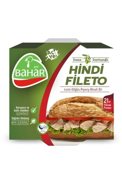 Bahar Hindi Fileto 120 G %100 Pişmiş Hindi Göğüs Eti