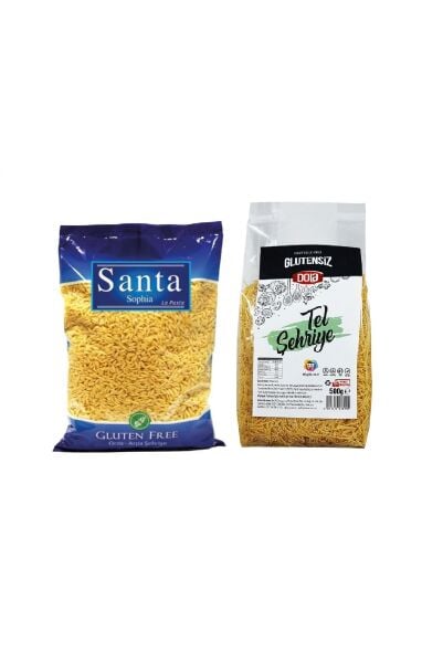 Dola 2'li Glutensiz Tel Şehriye ve Arpa Şehriye Seti 2 Adet